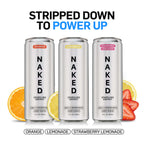 Lemonade Naked Sparkling Energy | Clean Energy Drink - 12 Cans