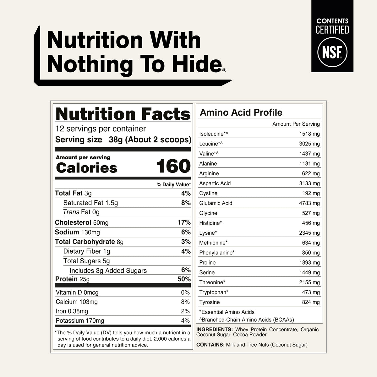 Chocolate Whey Protein Powder 1lb | Naked Chocolate Whey - 1LB