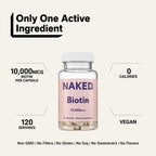 Daily Biotin Supplement | Naked Biotin - 120 Capsules