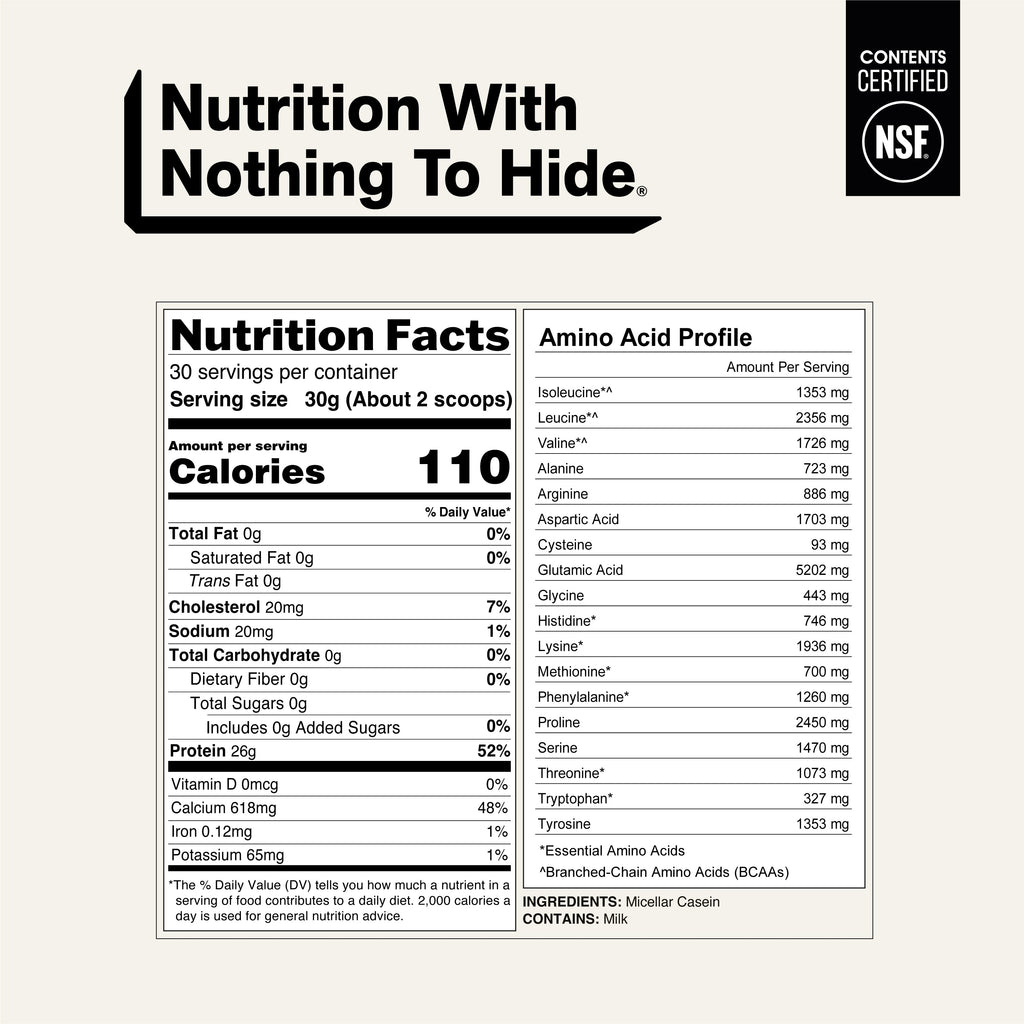 Micellar Casein Protein Powder Supplement