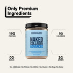 Chocolate Collagen Peptides with Hyaluronic Acid | Naked Collagen Advanced - 1.3 LB