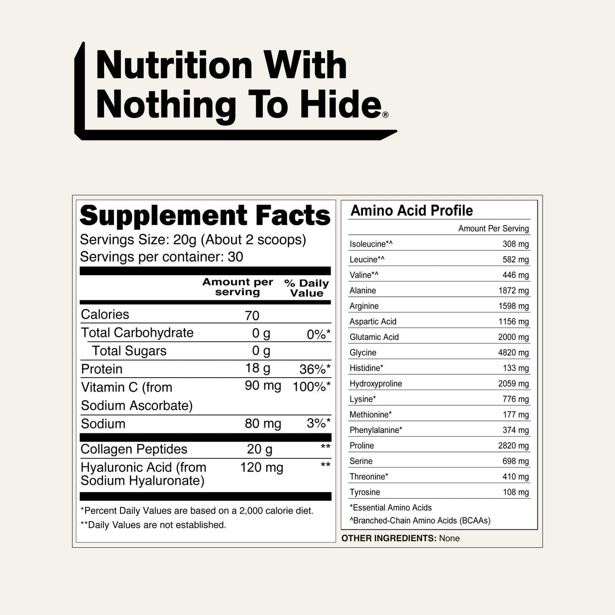 Collagen Peptides with Hyaluronic Acid | Naked Collagen Advanced - 1.3 LB