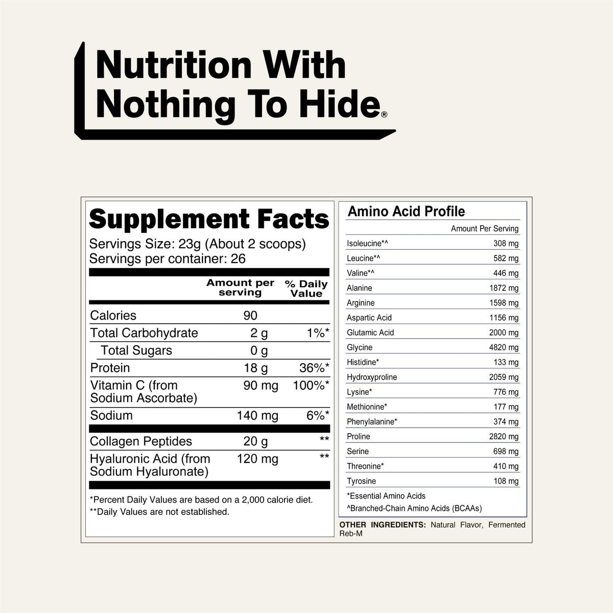 Vanilla Collagen Peptides with Hyaluronic Acid | Naked Collagen Advanced - 1.3 LB