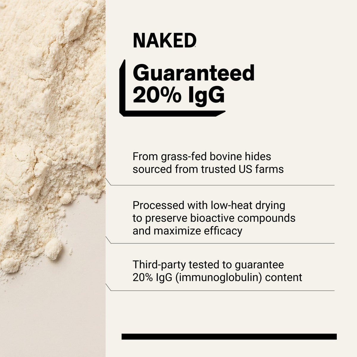 Grass-Fed Colostrum Powder | Naked Colostrum - 150 Servings