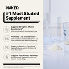 Orange Creatine Monohydrate Powder | Naked Creatine - 1.1LB