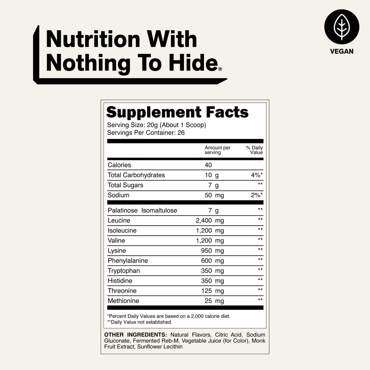 Mango Essential Amino Acids Supplement | Naked EAAs - 26 Servings