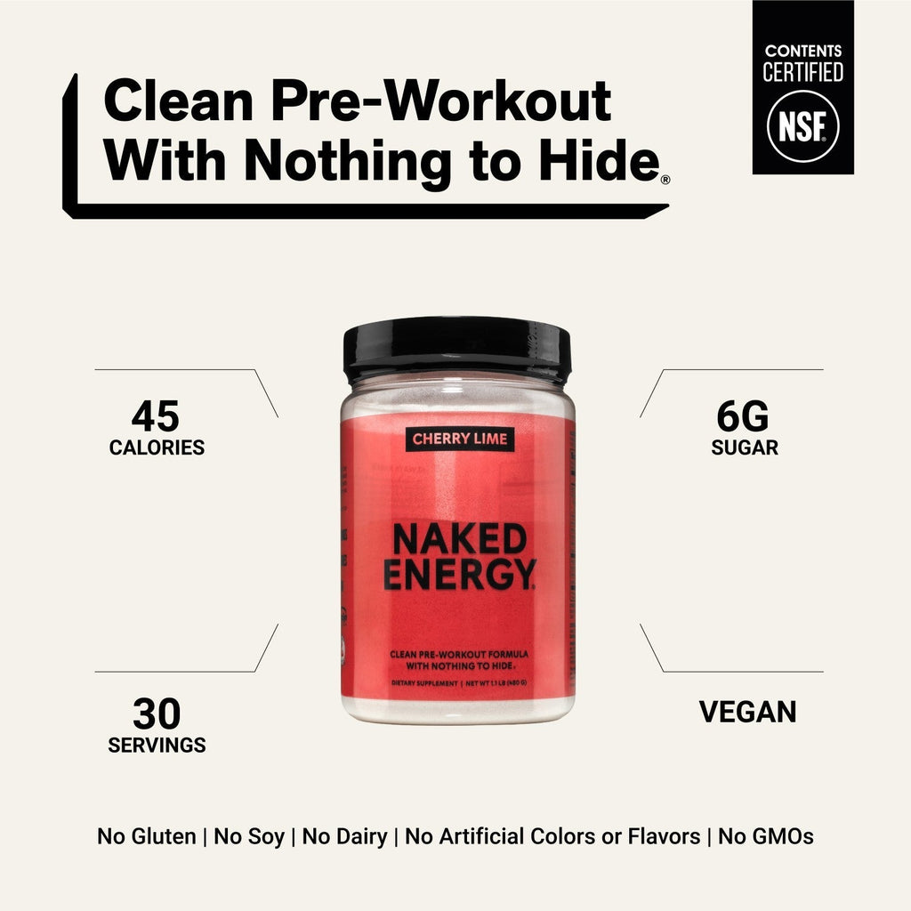 Cherry Lime Pre Workout Supplement | Naked Energy - 30 Servings