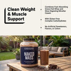 Chocolate Mass Gainer Protein Supplement | Naked Chocolate Mass - 8LB