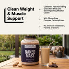 Chocolate Peanut Butter Mass Gainer Protein Supplement | Naked Mass - 8LB