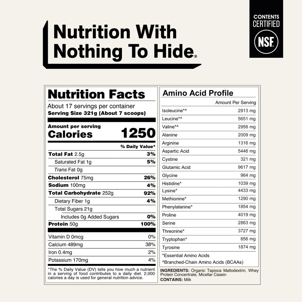 Mass Gainer Protein Supplement | Naked Mass - 12LB