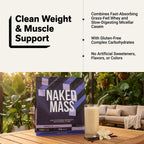 Vanilla Mass Gainer Protein Supplement | Naked Vanilla Mass - 12LB