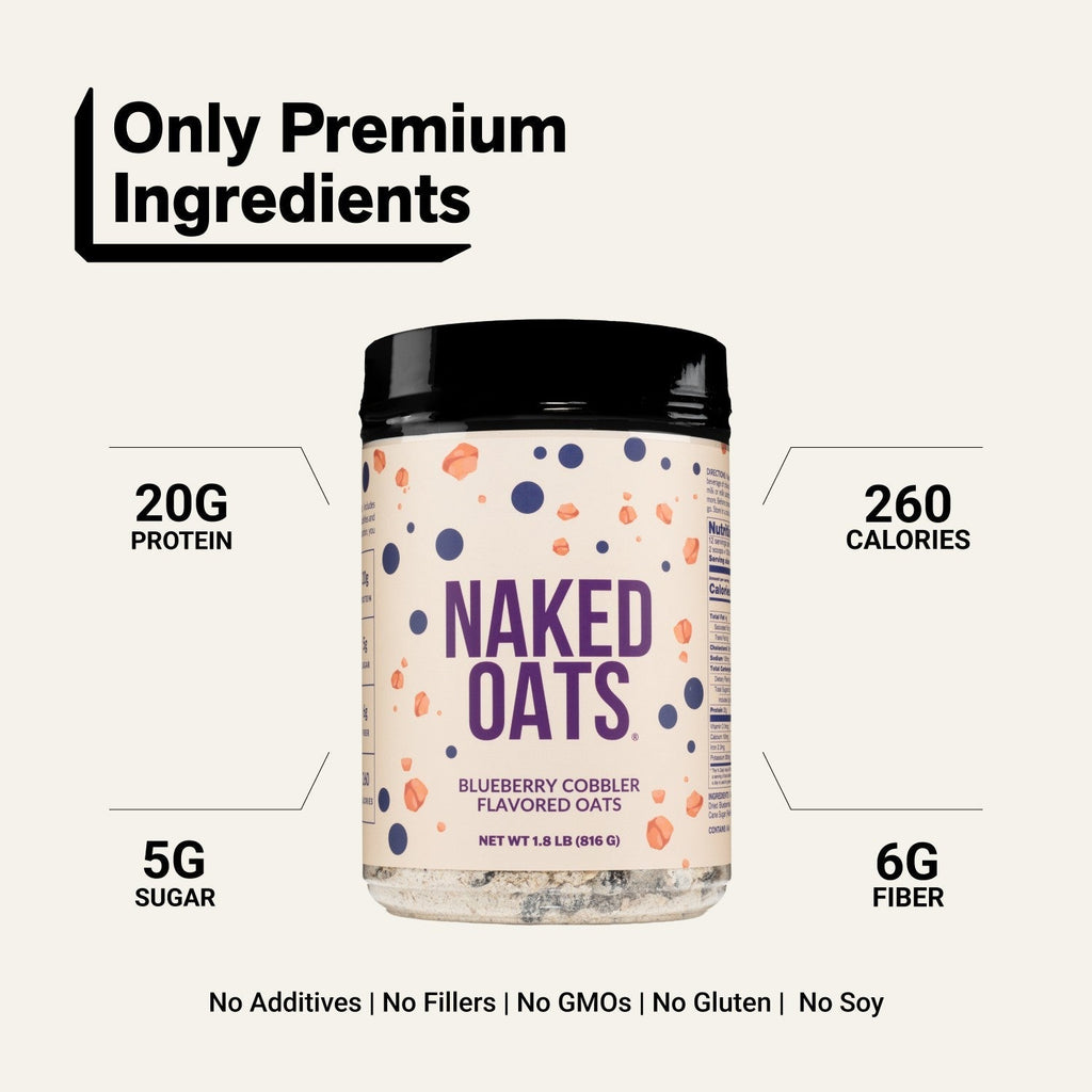 Blueberry Cobbler Protein Oats | Naked Oats