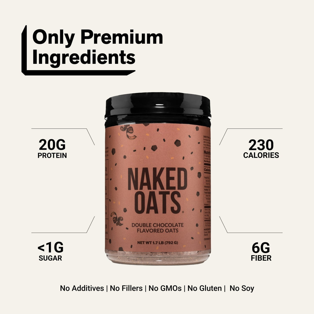Double Chocolate Protein Oats | Naked Oats