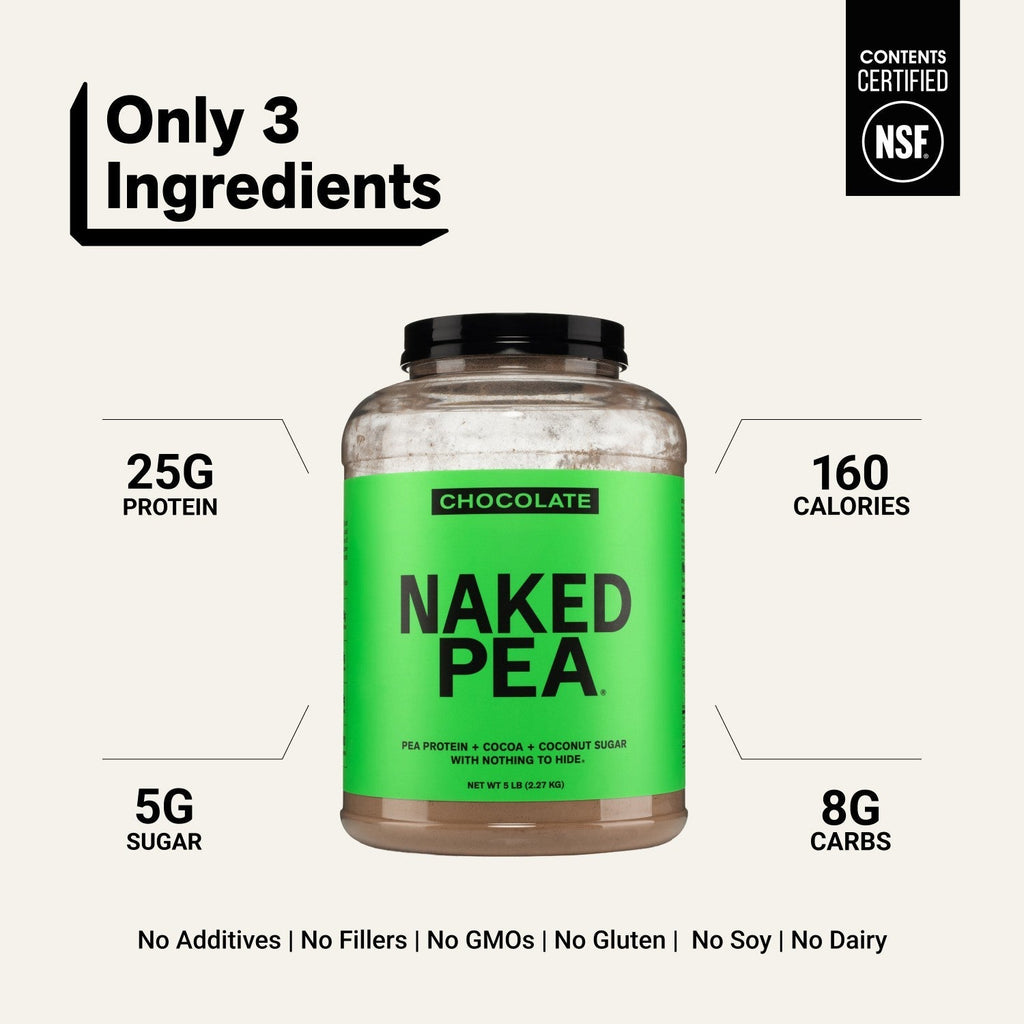 Chocolate Pea Protein Powder | Naked Chocolate Pea - 5LB