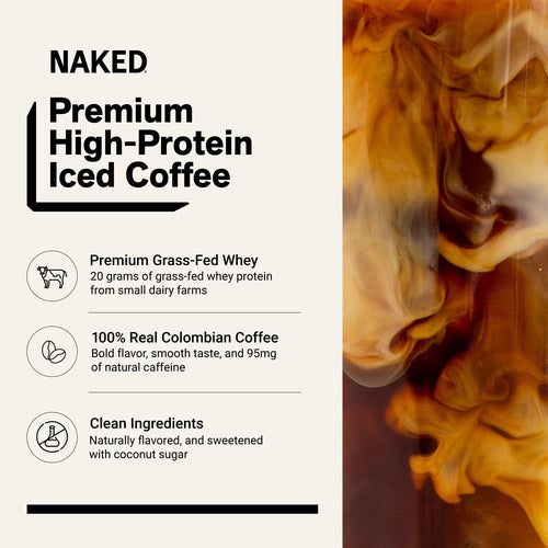 Caramel Latte Protein Iced Coffee | Naked Protein Coffee - 17 Servings