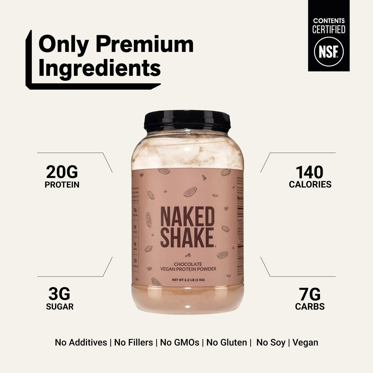 Chocolate Protein Shake | Naked Shake - 30 Servings