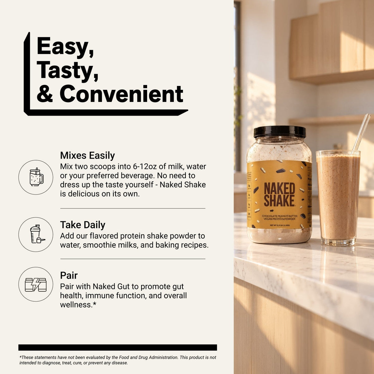 Chocolate PB Protein Shake | Naked Shake - 30 Servings