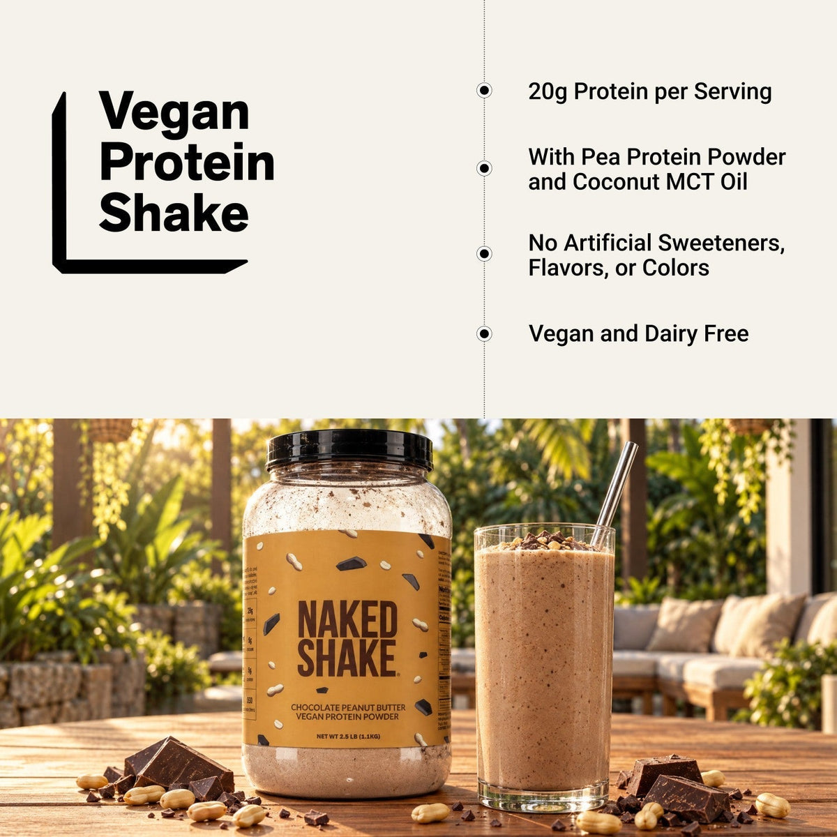 Chocolate PB Protein Shake | Naked Shake - 30 Servings
