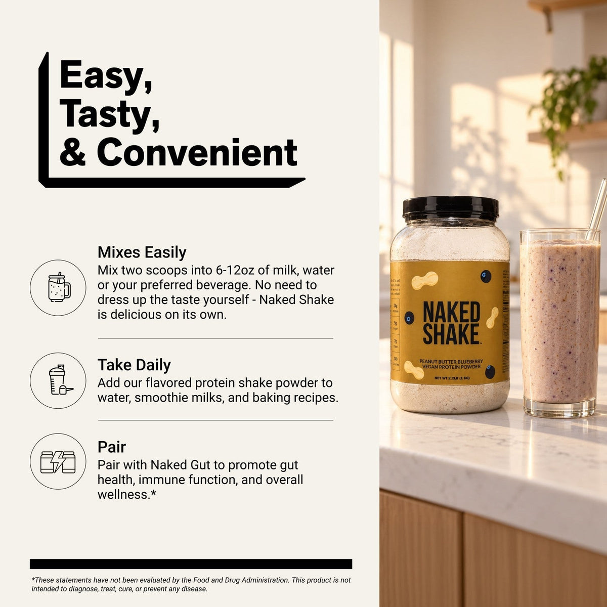 PB Blueberry Vegan Protein | Naked Shake - 30 Servings