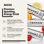 Orange Naked Sparkling Energy | Clean Energy Drink - 12 Cans