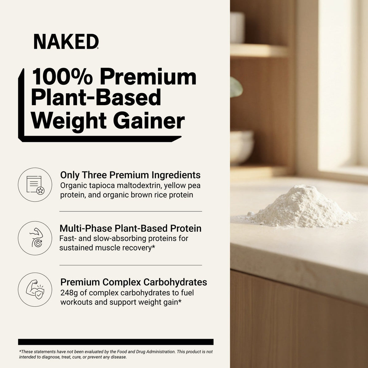 Vegan Mass Gainer Protein Powder for Muscle Growth