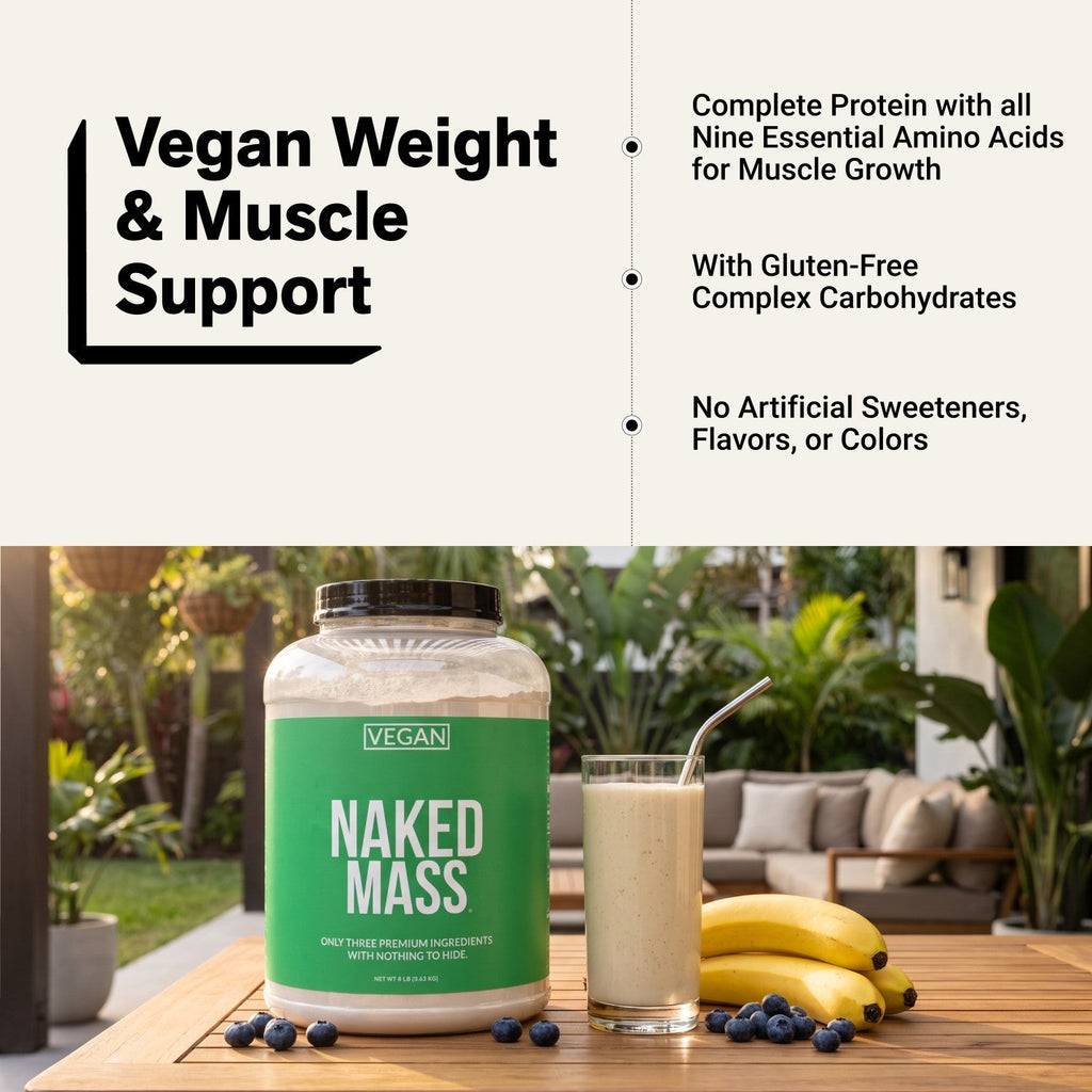 Vegan Mass Gainer Protein Powder for Muscle Growth