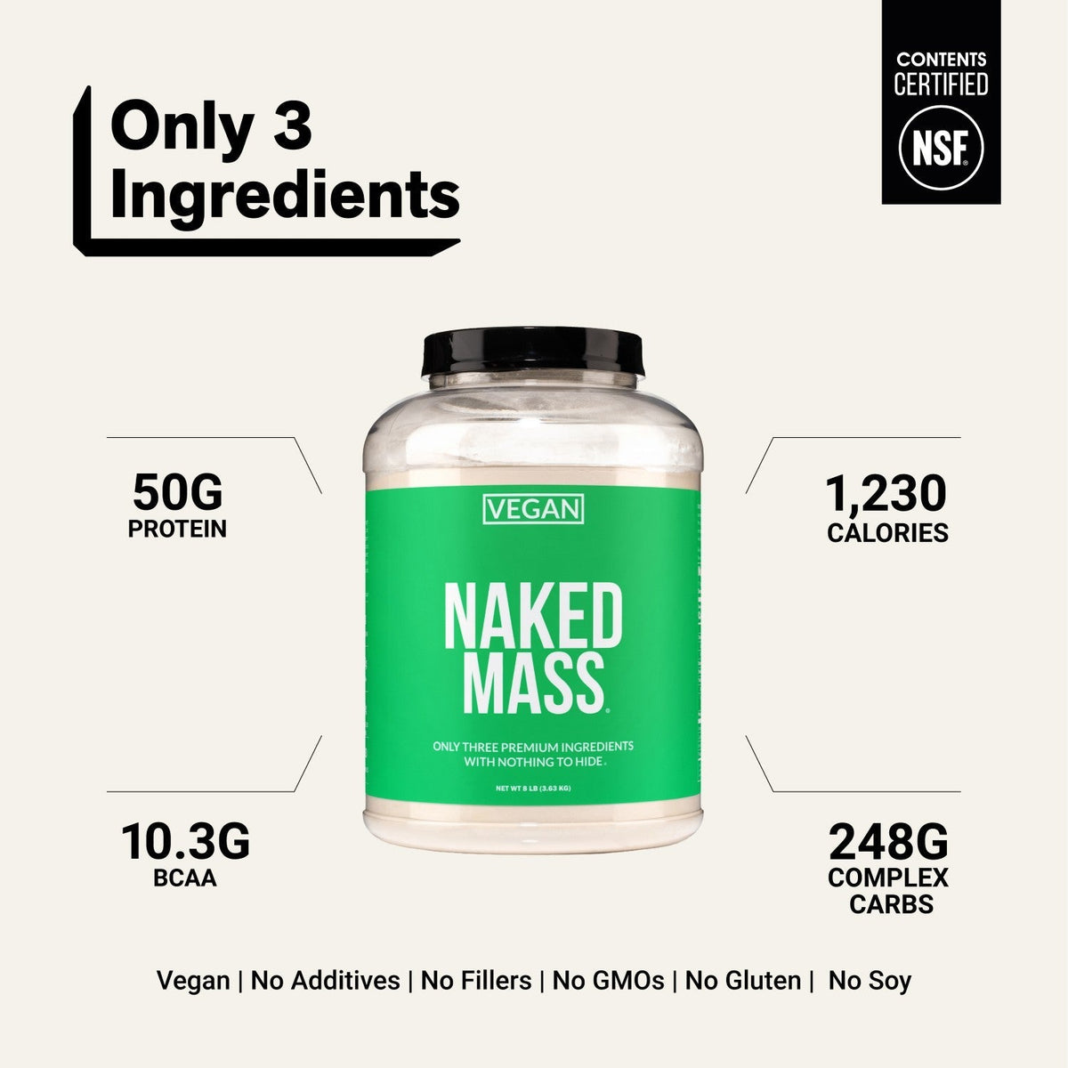 Vegan Mass Gainer Protein Powder for Muscle Growth