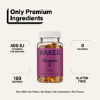 Daily Vitamin E Supplement | Naked Vitamin E - 100 Softgels
