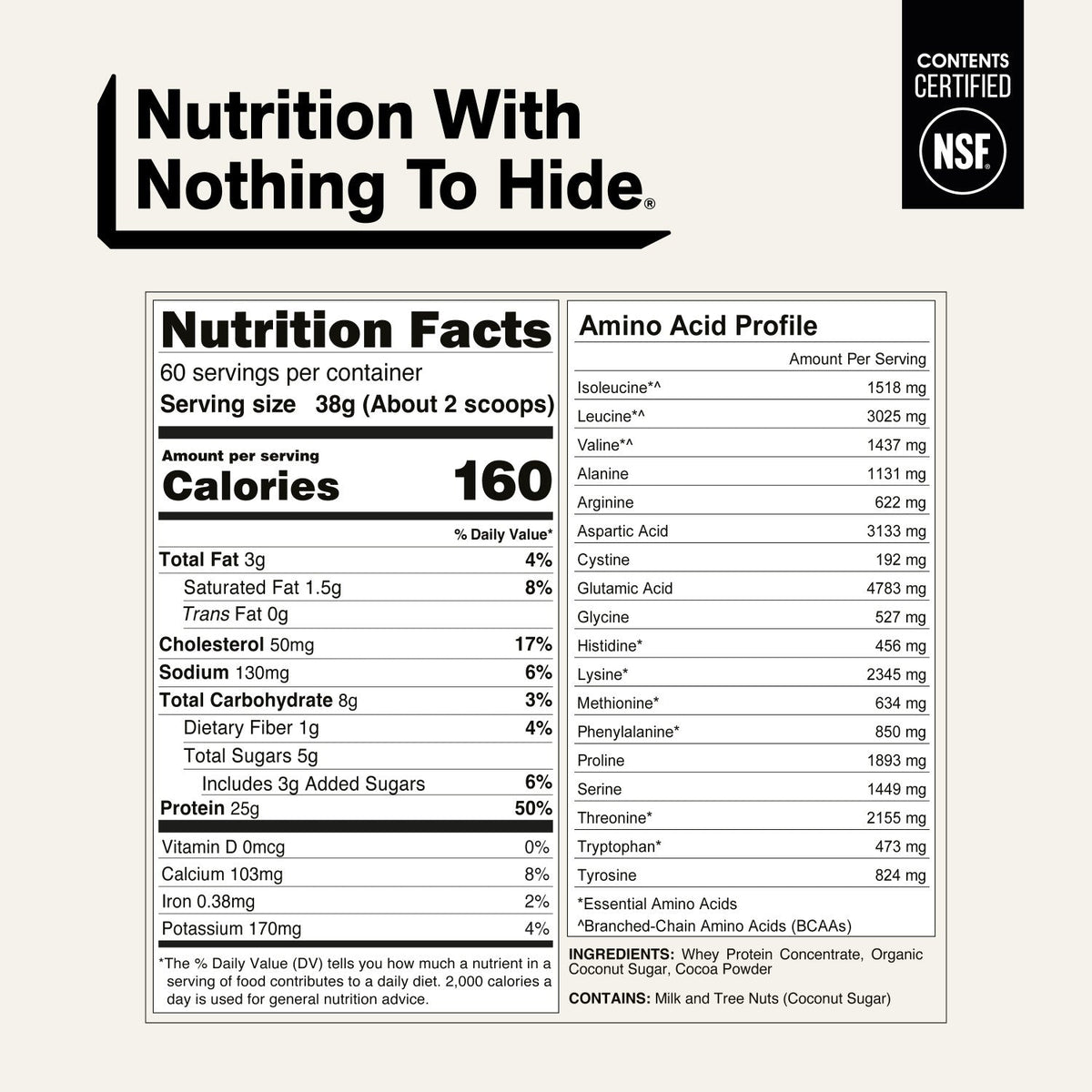 Chocolate Whey Protein Powder | Naked Chocolate Whey - 5LB