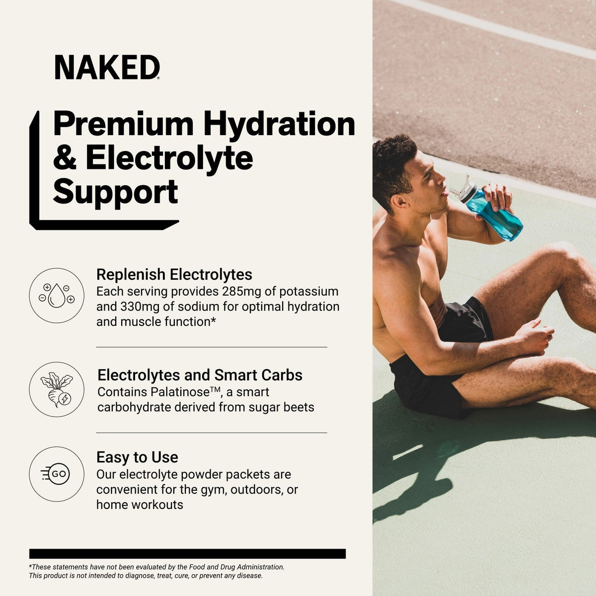 Electrolytes Powder Packets - Blueberry Lemonade | Nakedade