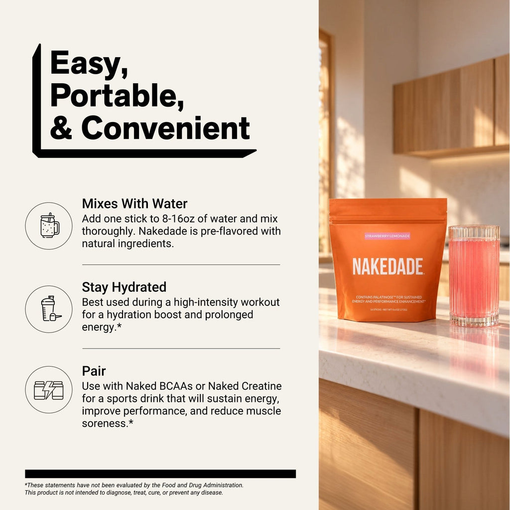 Electrolytes Powder Packets - Strawberry Lemonade | Nakedade