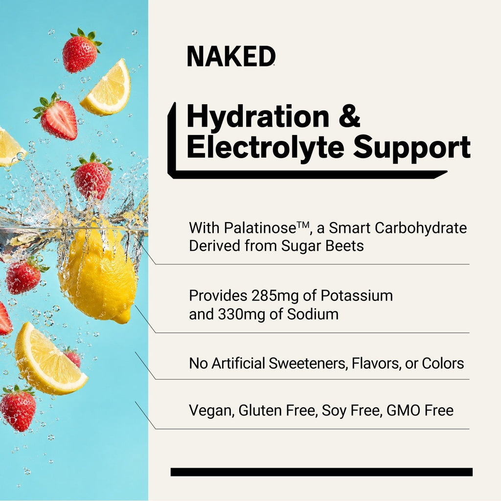 Electrolytes Powder Packets - Strawberry Lemonade | Nakedade