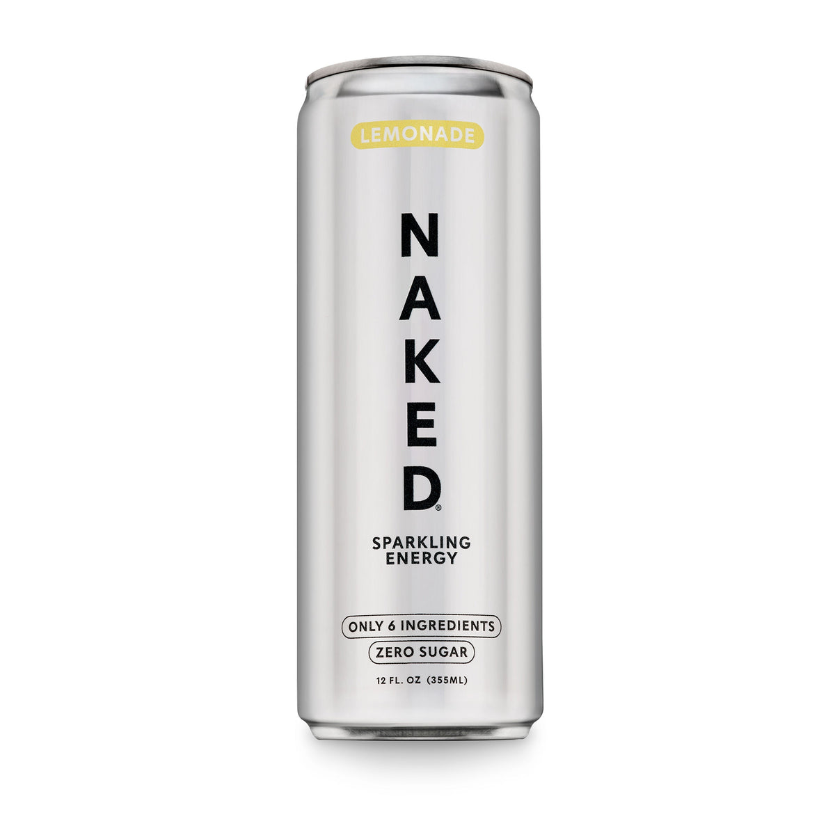 Lemonade Naked Sparkling Energy | Clean Energy Drink - 12 Cans